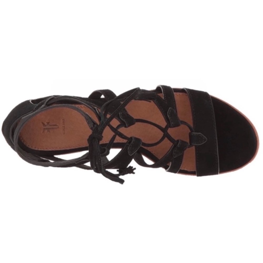 FRYE Heather Gladiator Platform Wedges in Black! - Picture 4 of 8